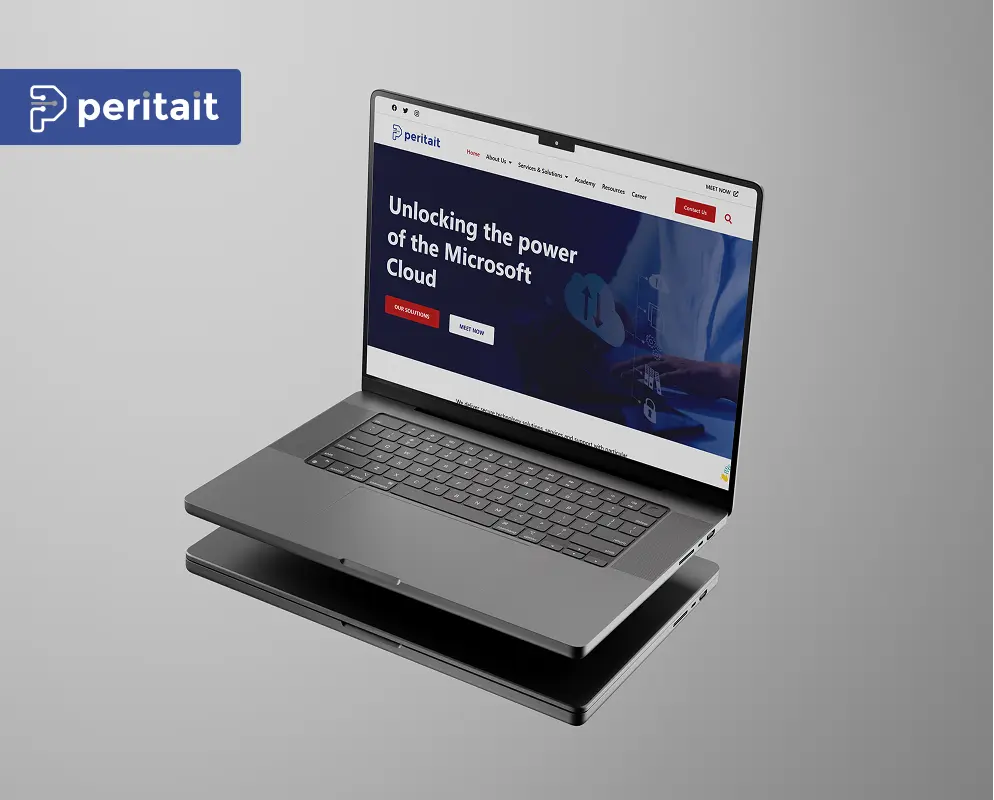Website Mockup for Peritait Company Limited, United Kingdom